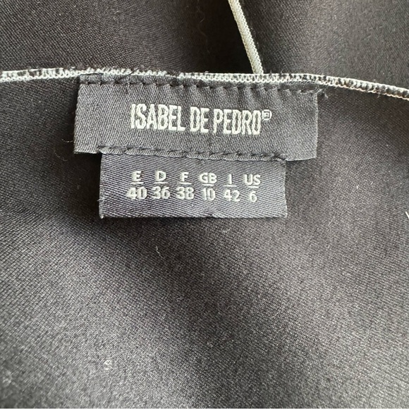 Isabel De Pedro Black White Stitch Dress NWT Size 6 - Picture 7 of 15